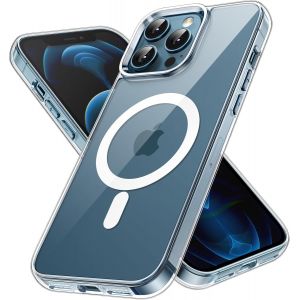 LORANKA-Coque Magn&eacute;tique pour iPhone 12 Pro Max 6,7 Pouces pour Recharge sans Fil MagSafe, Housse de T&eacute;l&eacute;phone Antichoc, Dos Transparente Anti-Rayures (Transparente) - Neuf