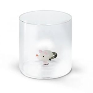 Bicchiere In Vetro Borosilicato 250ml Topo - Neuf