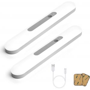 30cm Lumières De Placard À Détecteur, Éclairage Sans Fil Sous Armoire De 59 Led Avec Batterie Rechargeable Intégrée, Veilleuse Magnétique Autocollante (Weißes Licht) - Neuf
