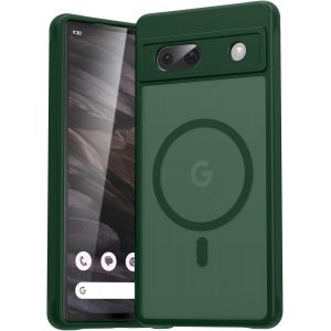 LORANKA-pour Google Pixel 7A Coque pour Magsafe, Coque de t&eacute;l&eacute;phone magn&eacute;tique pour Pixel 7A, Protection de cam&eacute;ra r&eacute;sistante aux chocs et aux rayures, Coque transparente pour Google 7A, Vert - Neuf