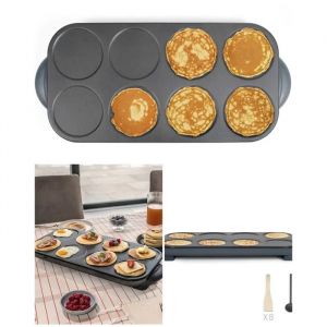 Cr&ecirc;pi&egrave;re 8 Mini cr&ecirc;pes et Pancakes 1500W - Rev&ecirc;tement anti-adh&eacute;sif - 8 cr&ecirc;pes Thermostat automatique - Neuf