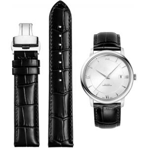 Kal-Fouua Bracelet De Montre Bracele 12 13 14 15 16 17 18 19 20 21 22 24mm Cuir Véritable Alligator Embossé Remplacement Déploiement Boucle De Bracelets Argent Or Or Rose - Neuf