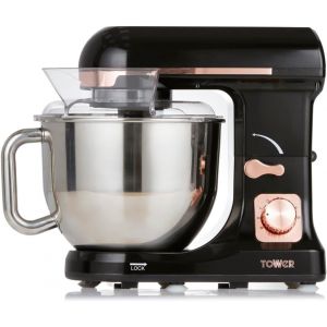 T12033Rg Robot Pâtissier - Batteur Électrique Cuisine - Robot Cuisine Sur Socle 3-En-1 Avec 6 Vitesses Et Fonction Pulse, 1 000 W, Or Rose[POU8808297] - Neuf
