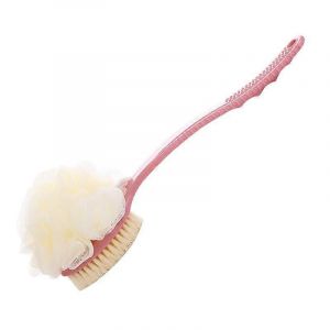 2 En 1 Douche Brosse &Agrave; Long Manche De Bain Pouf &Eacute;purateur Pour L'exfoliant Et Le Massage De La Cellulite - Neuf