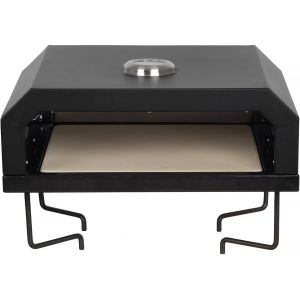 Four &agrave; pizza pour barbecue "Pizzello" - 40 x 35 x 28 cm - Noir - Neuf