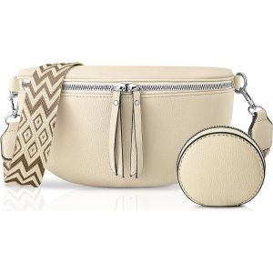 KALANKA-Sac Banane Femme Cuir Élégant Sac Bandoulière Petit avec Sangle Réglable Femmes Bandoulieres avec Porte Monnaie Amovible Shopping Sport Voyages Travail Fête - Neuf