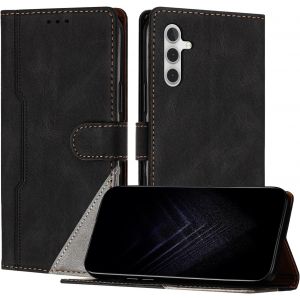 KAL-&Eacute;tui Pour Samsung Galaxy A14 5G, Housse En Cuir Pu Avec [Protection Antichoc Tpu] [Fonction Support] [Porte-Cartes ] Antichoc Magn&eacute;tique Coque Pour Galaxy A14 5G - Noir - Neuf