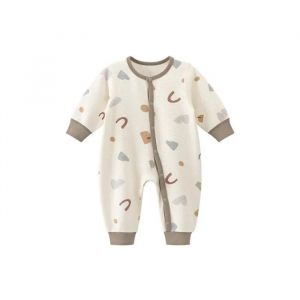 Combinaison Nouveau-N&eacute; En Coton Blanc &Agrave; Manches Longues Et Boutons - Grenouill&egrave;re Unisexe Pyjama B&eacute;b&eacute; 6-9 Mois Doux Et Respirant - Neuf