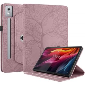NAERYUT-Coque Pour Lenovo Idea Tab Pro 12.7 Pouces 2025 Tb-373Fu/375Fc Étui Support Rotatif À 360 Degrés Pu Cuir Housse De Protection Avec Porte-Pencil Pour Lenovo Idea Tab Pro 12.7" 2025 Rose Gold - Neuf