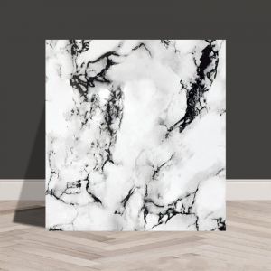 Autocollants muraux de carreaux d'imitation de fond en aluminium,papier peint auto-adhésif en mousse à motif de marbre résistant à l'humidité,décor de cuisine et de salle de bains - Neuf