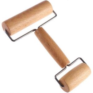 Ventes Promotionnelles Pin Pizza Roller,Shape Pin Rouleau À Pâtisserie Rouleau À Pâtisserie Avec Axe En Métal En Bois De Hêtre Pour La Cuisson,La Pizza,Les Accessoires De Pâtisserie - Neuf
