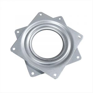 Plateau tournant Plaque tournante Plate-forme rotative Carr&eacute; rotatif &agrave; 360 degr&eacute;s avec roulements &agrave; billes en acier pour garde-manger de comptoir d'armoire de cuisine (4 pouces) - Neuf