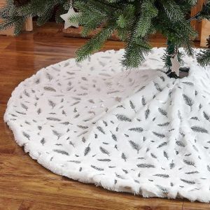 Jupe De Sapin Décorative Argentée De 122 Cm Pour Les Fêtes De Noël Et Les Réunions De Famille. - Neuf