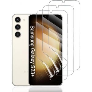 Hydrogel Protective Film For Samsung Galaxy S23+, 3-Piece Tpu Screen Protectors Hd Transparent Soft (Non-Tempered Glass) - Neuf