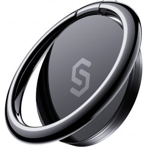 KALANKA-Anneau de Support pour téléphone Portable réglable à 360° - Anneau Universel en Alliage de Zinc pour Tous Les Smartphones, iPhone, Samsung, Huawei, LG - Noir - Neuf