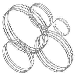 Lot De 20 Anneaux Attrape-R&ecirc;ves En M&eacute;tal Argent&eacute; Avec Motifs Floraux - Neuf