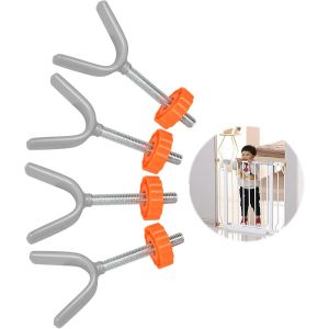 4 PCS Vis &agrave; Pression en Y pour Barri&egrave;res de B&eacute;b&eacute;,Tiges de Broche pour Portail de B&eacute;b&eacute;,Vis de Fixation de Portail d'escalier,Tiges Filet&eacute;es M10 pour Barri&egrave;re de Animal,Vis pour Barri&egrave;re d'escalier - Neuf