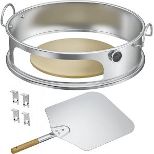 Ulteronixshop-Onlyfire Brk-6023 Inox Pizza Four Kit Ensemble Complet Pizzaring Pour Weber 57 Cm Bouilloire Grill Et Beaucoup D&iquest;Autres Mod&egrave;les, Pizza Au Grill &Agrave; Charbon De Bouilloire - Neuf