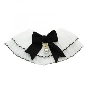 (Double Couche) Petit Bavoir Brodé Triangle Vêtements À La Mode S - Neuf