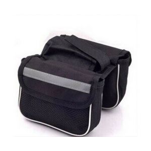 Sacoche De Cadre De V&eacute;lo Noire Durable &iquest; &Eacute;tanche, R&eacute;fl&eacute;chissante, Facile &Agrave; Installer, Design Spacieux Pour Tous Les Types De V&eacute;los - Neuf