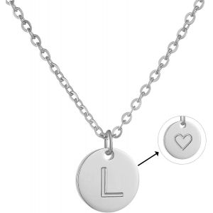 Kal-Collier Lettre Initiale En Or Avec Coeur Charme Infime Pendentif Collier Pour Femmes Homme (1cm De Diam&egrave;tre)U2026 - Neuf