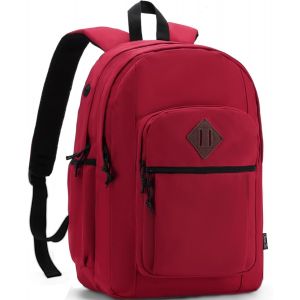 LETNERNY-Sac A Dos Homme Femme, Sac À Dos Double Couche De Grande Capacité Pour L'École, Les Voyages Et Le Travail Adolescent Étudiants Rouge - Neuf