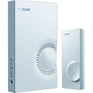 KALANKA-SIMON Sonnette sans fil , Sonnette extérieure et intérieure, longue portée, interphone sans fil avec bouton-poussoir, pour porte de maison, transmission maximale 100 m, Blanc - Neuf