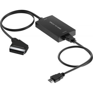 MEVRONISSHOP-Convertisseur entr&eacute;e p&eacute;ritel vers Sortie HDMI avec c&acirc;ble HDMI, Adaptateur Audio vid&eacute;o pour Sky/DVD/STB pour Affichage sur TV HD - Neuf