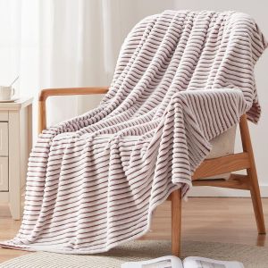 Ytfhg-Couverture Polaire Pour Canapé ¿ Couverture Chaude En Flanelle Pour Canapé ¿ Jeté En Peluche Douce En 3d ¿ Jeté De Lit En Peluche Douce Pour Lit, Chaise Et Sofa (Marron, 228,6 X 228,6 Cm) - Neuf