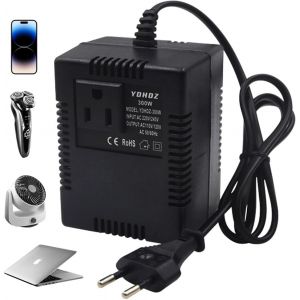 KALANKA-Convertisseur de Tension 220V &agrave; 110V, Transformateur de Tension, Convertisseur de Prise UE, Convertisseur de Tension de transformateur de Puissance - Neuf