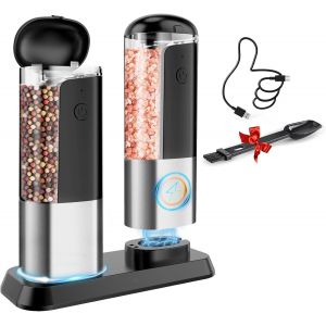 TIANYI-Moulin Sel Poivre Electrique Reglable: Salieres et Poivrieres Automatique Moulin à épices Poivre de Table Rechargeable Grande Capacité - Neuf
