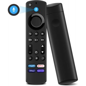 T&eacute;l&eacute;commande de rechange (4&egrave;me g&eacute;n&eacute;ration) avec commande vocale pour TV S-tick/TV Cube et tous les t&eacute;l&eacute;viseurs intelligents Insignia-Toshiba Pioneer-FireOS - Neuf