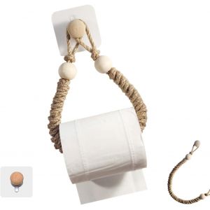 Senior-Porte Papier Toilette, Vintage Porte Rouleau Papier Toilette, Porte-Serviette En Corde De Chanvre Sans Per&ccedil;age Pour Salle De Bain D&eacute;coration[L1241] - Neuf