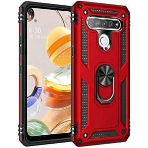 Kal-Coque Pour Lg K61/Lg Q61/Lg Q630, + Hd Verre Trempé, Etui Housse De Protection Antichoc Durable Résistante 2 En 1 Hybride Pc Tpu Étui Téléphone Pour Lg K61/Lg Q61/Lg Q630,Rouge - Neuf
