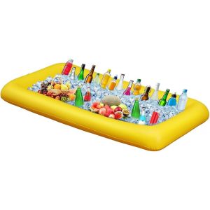 KAL-Porte-Gobelet Gonflable 2 En 1 - Plateau Flottant - 8 Trous - Grande Capacité - Porte-Gobelet De Piscine Gonflable - Porte-Gobelet Flottant - Neuf