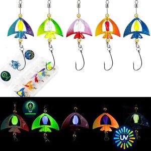 Kyaoayo-Messeneuheit 2025 Wing Spoons Kit De Pêche À La Truite 4,5 G Uv Actif | Kit Spoon À Truite Nouveautés 2025 | Boîte D'accessoires De Pêche À La Truite (Rotateur Intérieur) - Neuf