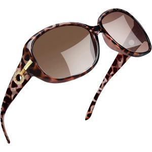 Tianyi-Lunettes De Soleil Femme Polarisées, Grandes Lunettes Soleil Rétro Vintage Luxe, Protection Uv400 Pour Voyage Conduite - Neuf
