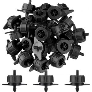 Goutteur d'extr&eacute;mit&eacute; r&eacute;gulateur syst&egrave;me micro drip,4 litres/heure pour, r&eacute;gulation de pression: Embout pour arrosage goutte-&agrave;-goutte,Pression de travail 0,5 &agrave; 3,5 bar (Lot de 50) - Neuf