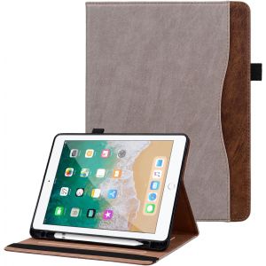 Étui Pour Ipad 9,7 Pouces 6ème Gén (2018)/Ipad 5ème Gén (2017)/Ipad Air 2/Ipad Air Coque Tablette Avec Pochette Et Support Housse De Protection En Cuir Pu,Kaqi - Neuf
