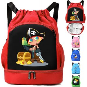nzqaf-Sac Piscine Enfant, Sac Piscine Garçon Fille, Enfants Nageant Sac A Dos, Sac Enfant Étanche Avec Compartiments Garçon Fille Enfant Piscine, Plage, Camping, Vacances - Neuf