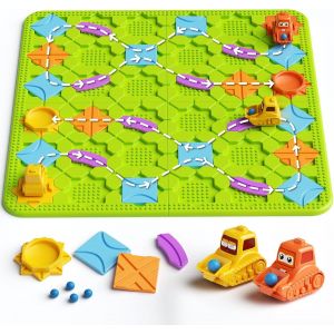 Jeux De Soci&eacute;t&eacute; Pour Enfants-Jeux De Construction De Routes Logiques,Jouet De Labyrinthe Pour 4 5 6 7 Ans Gar&ccedil;ons Filles,Jeux De R&eacute;flexion Montessori Pour Multijoueurs Cadeaux Enfants - Neuf