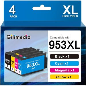 953XL Cartouche d'encre Pack de 4 pour Cartouche HP 953 XL Compatible avec HP Officejet Pro 7720 7740 8720 8710 8715 8718 8725 8730 8728 8719 8210 (Noir, Cyan, Jaune, Magenta) - Neuf