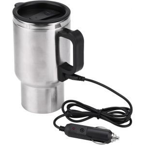 KALANKA-Tasse de Voyage &Eacute;lectrique 12V 450ml, Tasse Chauffante en Acier Inoxydable pour Caf&eacute; et Th&eacute;, Bouilloire &Eacute;lectrique Portable pour Voiture et Camion - Neuf