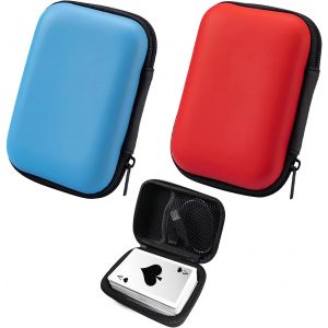 Kalanka-2 Pi&egrave;ces Bo&icirc;te &Agrave; Cartes &Agrave; Jouer,Boite Plastique Transparente,Petite Bo&icirc;te De Rangement Adapt&eacute;e Aux Cartes Bancaires,Cartes De Visite,Cartes De Jeu(14&times;10&times;4cm) - Neuf