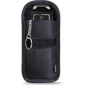 Etui Anti RFID et Ondes pour Clé de Voiture-Pochette Cage de Faraday-Blocage Signal,Anti Piratage,Antivol Auto,Protection Carte Bancaire NFC-Ripstop (1 pochette Small) - Neuf