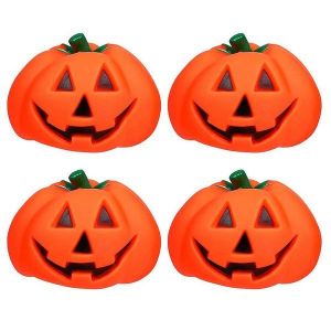 Lot De 4 Jouets Couineurs En Forme De Citrouille D'halloween Pour Petits Chiens - Jouets À Mâcher Amusants Avec Un Design Attrayant Et Un Couineur Pour L'excitation Du Jeu - Neuf