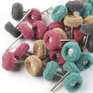 10pcs Mini Perceuse Brosse Abrasive Nylon Polissage Roue De Polissage Avec Tige De 3mm Pour Ensemble D'accessoires D'outils Rotatifs Dremel - Neuf