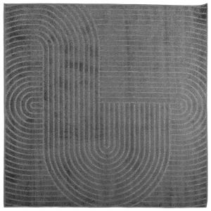 Vidaxl Tapis De Surface Carr&eacute; Anthracite 120 X 120 Cm - Neuf