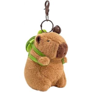 KAL-Porte-Clés Peluche Capybara, Jouet En Peluche Capybara, Porte-Clés Animal En Peluche, Peluches Réalistes En Capybara Peluche, Cadeau D'Anniversaire Pour Enfants.¿Tortue¿ - Neuf