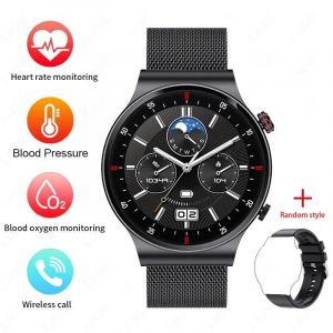 Gps Ecg + Ppg Bluetooth Appel Montre Intelligente Hommes 2024 Bracelet De Sport Nfc &Eacute;tanche Montre Personnalis&eacute;e Visage Hommes Montre Intelligente Pour Ios Android.Yellow.Nfc Smartwatch - Neuf